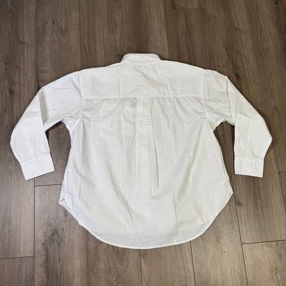 J.Crew Etienne Maura Oversized Fit Shirt WMN PL White BZ990 Button Up Relaxed LS - Picture 7 of 10